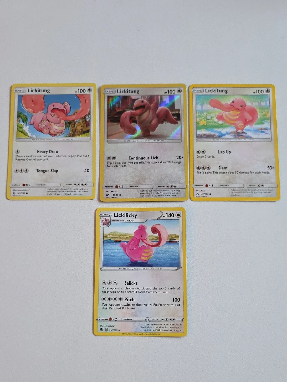 Pokemon Lickitung And Lickilicky Card